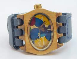 Mistura Timepieces 091693 Wooden Case & Leather Band Unisex Watch 36.2g