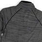 Womens Gray 1/2 Zip Mock Neck Long Sleeve Activewear Shirt Top Size Medium image number 4