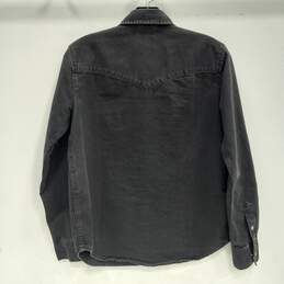 Vintage Levi's Men's Black Cotton Blend Pearl Snap LS Shirt Size S alternative image