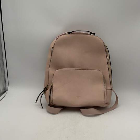 Aldo Womens Pink Leather Adjustable Shoulder Strap Inner Pockets Backpack Purse image number 1