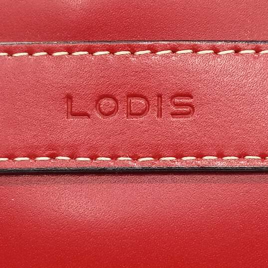 Lodis Red Leather Laptop Briefcase image number 2