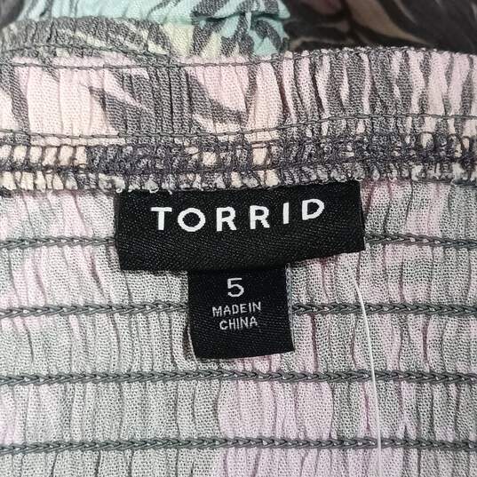 Torrid Women's Tropical Island Gauze Jumpsuit Size 5/5X/28 NWT image number 6