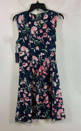 NWT Tommy Hilfiger Womens Blue Floral Sleeveless Back Zip Fit & Flare Dress Sz 6 alternative image