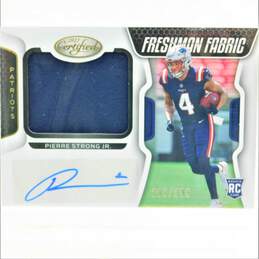 2022 Pierre Strong Certified Freshman Fabric Mirror Signatures /399 Patriots