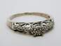 Sterling Silver 0.18 CTTW Diamond Ornate Ring 2.0g image number 1