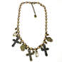 Designer Brighton Gold-Tone Chain Pearl Adjustable Cross Charm Necklace image number 4
