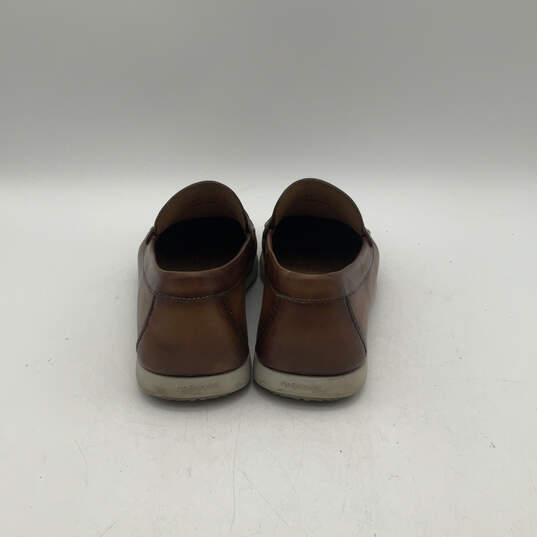 Mens Laguna Brown Leather Moc Toe Slip On Penny Loafer Shoes Size 9.5 image number 4