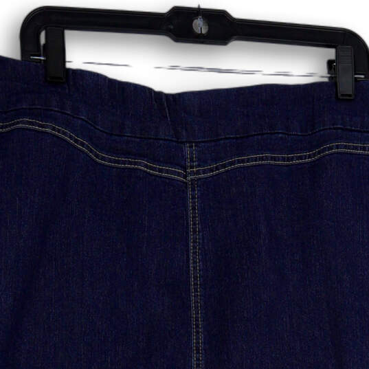NWT Womens Blue Denim Flat Front Knee Length Straight & Pencil Skirt Sz 14 image number 4