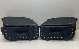 Unbranded Black Leather Saddle Bags alternative image