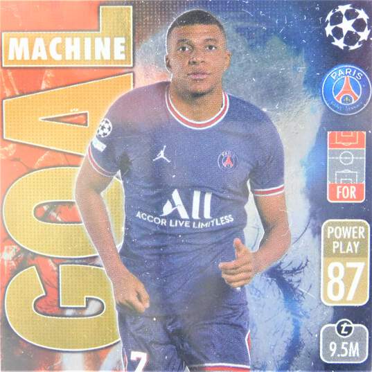 2021-22 Kylian Mbappe Topps Attax UCL Goal Machine image number 2
