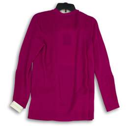 NWT Charter Club Womens Fuchsia Pink Cashmere Ribbed Cardigan Sweater Size M alternative image