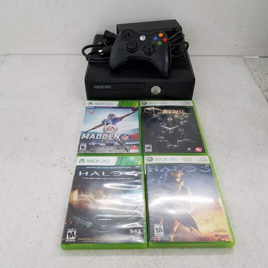 Microsoft Xbox 360 Slim 4GB Console Bundle Controller & Games #4 image number 1
