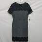 Karl Lagerfeld Paris 100% Polyester and Black Lining Black Speckle Embroidered Midi Dress Size 4 image number 2