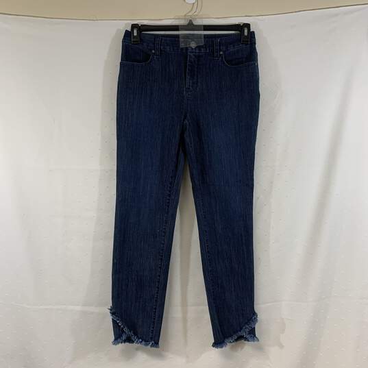 Women's Medium Wash Chico's Girlfriend Slim Ankle Jeans, Sz. 0 image number 1