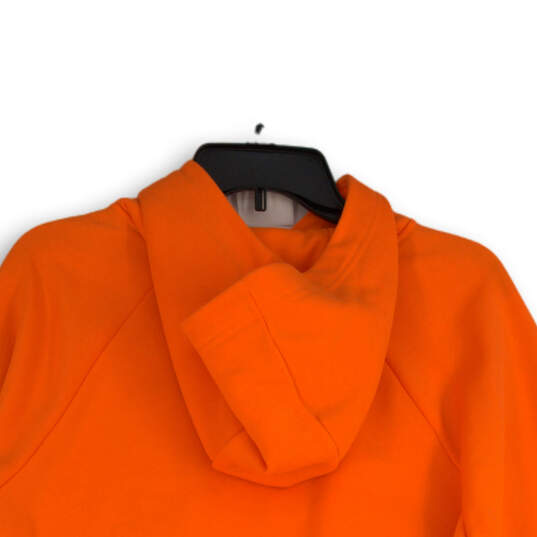 NWT Womens Orange Swoosh Logo Just Do It Pullover Hoodie Size Medium image number 4