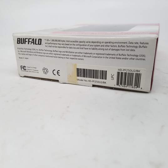 BUFFALO MiniStation TurboUSB 250GB Portable Hard Drive (HD-PF250U2/BK-US) - in original box - tested image number 7