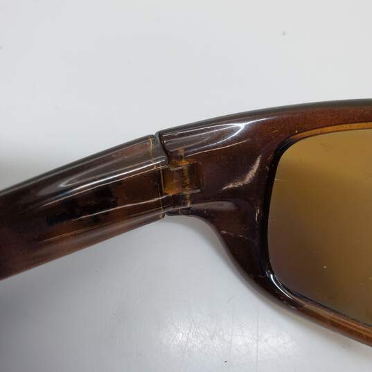 RAY-BAN RB4115 POLARIZED BROWN TORTOISE WRAP SUNGLASSES image number 5