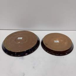 Pair of Brown Ceramic Plates alternative image