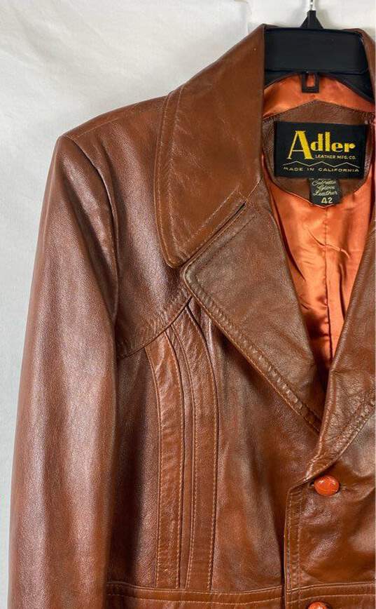 Adler Leather MFG. CO. Brown Jacket - Size 42 image number 4