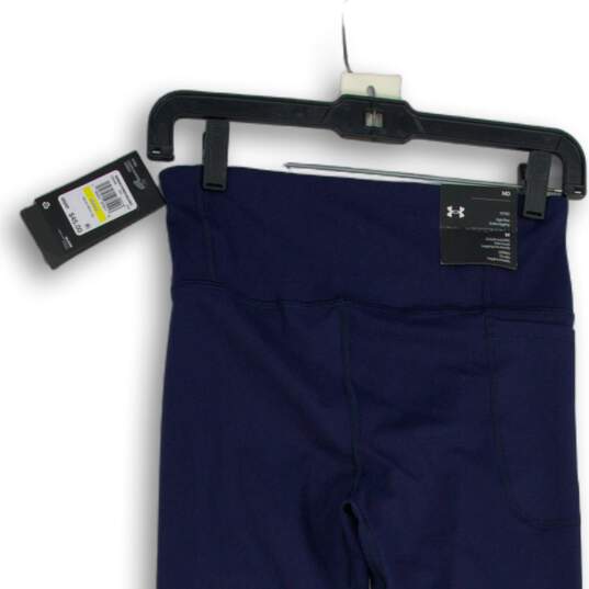 NWT Womens Navy Blue Elastic Waist Pull-On Ankle Leggings Size Medium image number 4