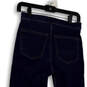 Womens Blue Denim Dark Wash Pockets Stretch Skinny Leg Jeans Size 30/30 image number 4