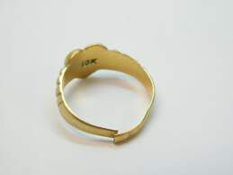 10K Yellow Gold Heart Swirl Band Ring FOR REPAIR 2.7g alternative image
