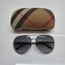 AUTHENTICATED WMNS BURBERRY CHECK PATTERN FRAM AVIATORS W/ CASE