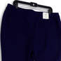 NWT Womens Blue Flat Front Stretch Pockets Straight Leg Chino Pants Size 16 image number 4