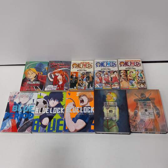 Lot of 10 Manga Comic Books (20 Volumes With 3 In Ones) image number 3