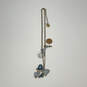 Designer Betsey Johnson Gold-Tone Blue Rhinestone Bow Pendant Necklace image number 2