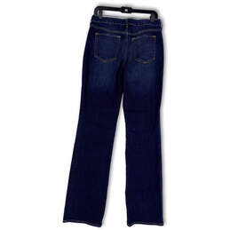Womens Blue Denim Medium Wash Stretch Pockets Curvy Bootcut Leg Jeans Size 8L alternative image
