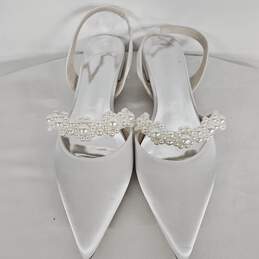 YWXYMGE Satin Pearls Shoes
