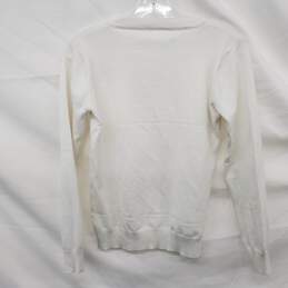Comme des Garcons Play Embroidered Heart  White Pullover Sweater Women's Size Small alternative image