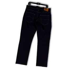 Mens Black Denim Dark Wash Stretch Pockets Straight Leg Jeans Size 33x30 alternative image