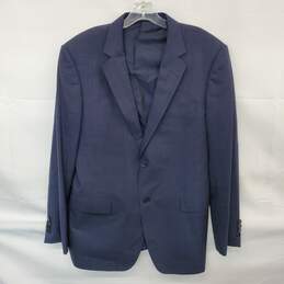 Authenticated Gucci Navy 2 Button Suit Jacket Men's Size 52R