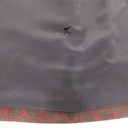 Badgley & Mischka Burgundy Silk Skirt Suit Set image number 17