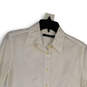 Womens White Long Sleeve Spread Collar Button-Up Shirt Size Medium image number 3