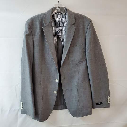 Size 36R Light Gray Double Button Front Suit Jacket image number 3