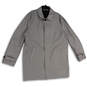 Mens Gray Long Sleeve Welt Pocket Button Front Jacket Size X-Large image number 1