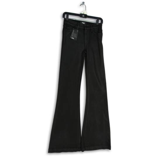 NWT Paige Womens Black Transcend 5-Pocket Design Bootcut Jeans Size 25 image number 1
