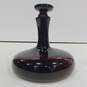 Vintage Hand Blown Black Ship Style Amethyst Decanter image number 2