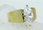 18K Yellow Gold Marquise Cut Cubic Zirconia Ring 8.8g image number 3