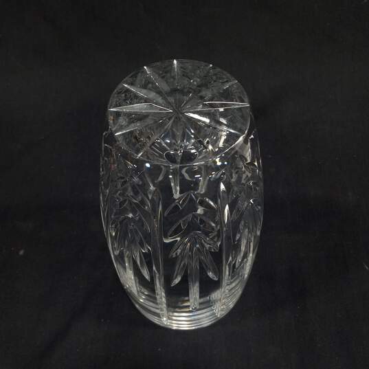 Heavy Crystal Glass Vase 10" Tall image number 3