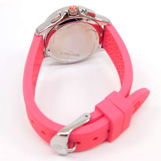 Michele MWW27C000010 Pink Cape Silicone Band Women's Watch 56.0g image number 6