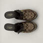 Womens Jodey Sig A3623 Brown Monogram Leather Slip On Mule Heels Size 8.5B image number 3
