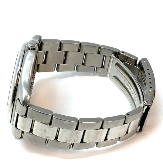 Designer Swiss Army Silver-Tone White Round Dial Analog Wristwatch image number 3
