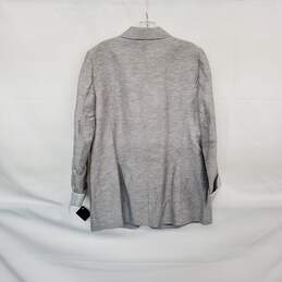 Halogen Gray Linen Cotton Blend Lined Blazer Jacket WM Size L NWT alternative image
