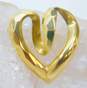 14K Gold Hammered & Smooth Twisted Open Heart Pendant 3.2g image number 2