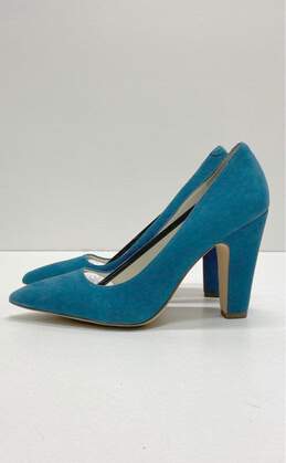 Anne Klein Suede Leather Pointed Toe Pumps Blue 8.5 alternative image