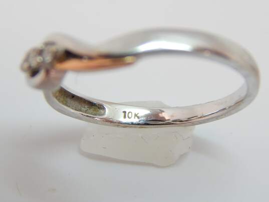 10K Two Tone Gold 0.05 CTTW Diamond Ring 1.8g image number 5